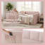 Lit de jour simple / double en velours avec accès et rangement latéral, canapé-lit peu encombrant-129184775-129184776
