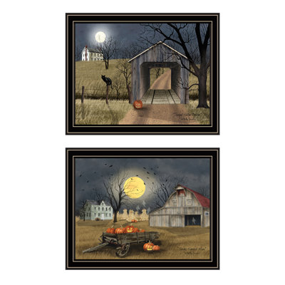 August Grove 2- Piece Vignette Halloween Season In The Country Wall Art For Living Room, Bedroom Wall Art Print For Home Decor By Billy Jacobs