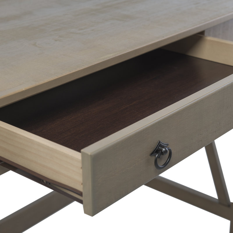 Bureau en bois avec 1 tiroir Soule, Driftwood