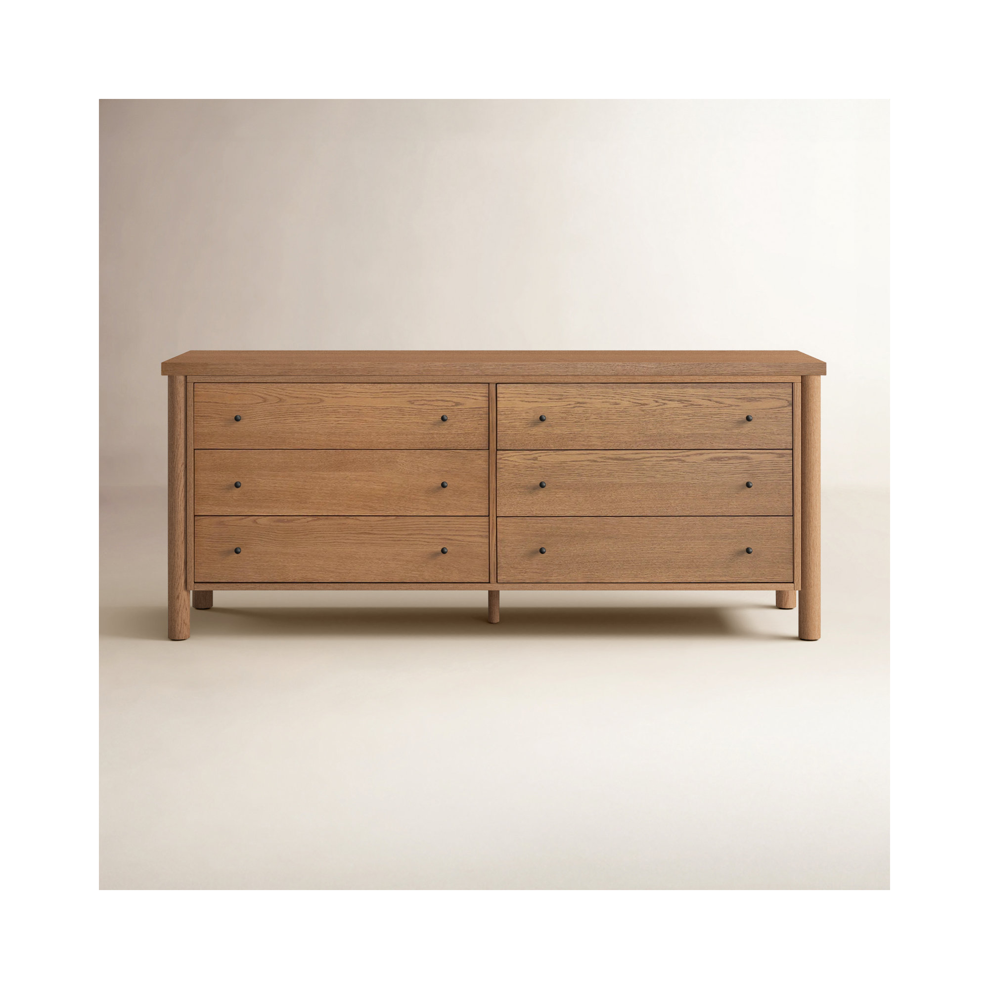 Linda 6 - Drawer Dresser, Brown