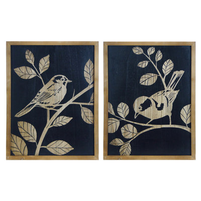 Ensemble d'art mural en bois 15,75 po
