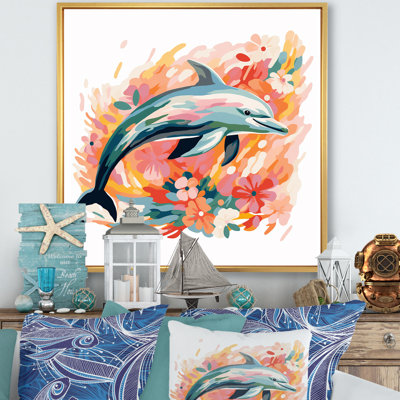 Dive Dolphin S Grace I - Animals Dolphin Wall Art