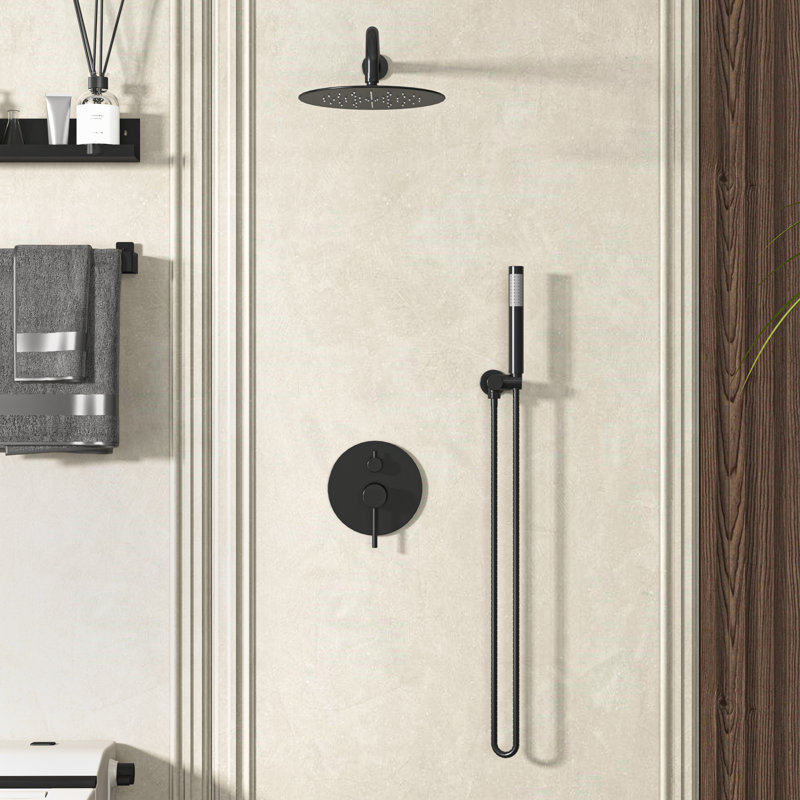 10 in. Multi-Function Adjustable Handheld Shower Head 2.5 GPM, Matte Black