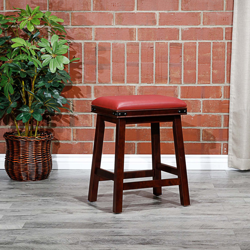 Tabouret de comptoir court Caprial 24, Espresso, Bourgogne