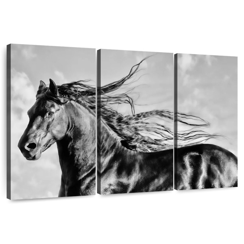 Wind Blown Mane III, 28" H x 45" W