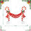 36 "L Christmas" Merry Christmas "piquet de canne à sucre ou décoration murale (KD, deux fonctions)