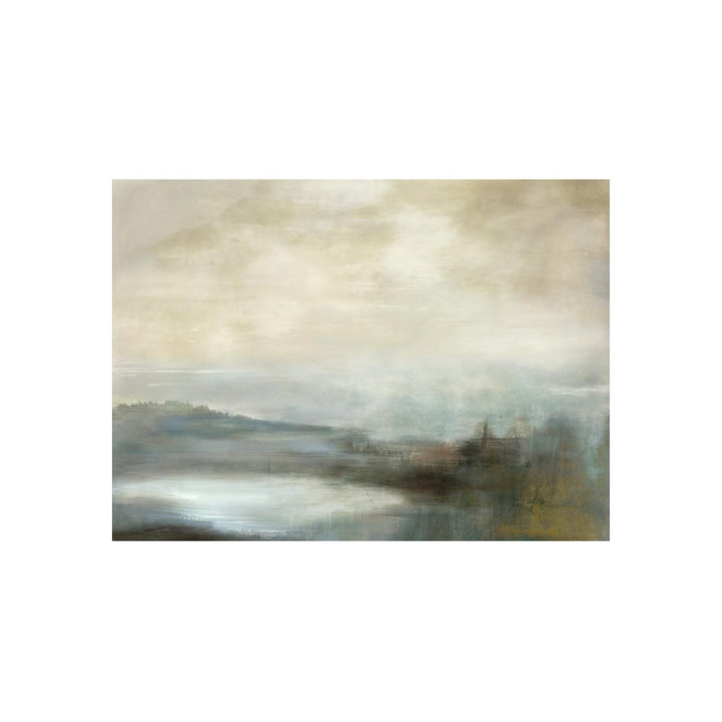 «Fly Casting» par James McAllen - peinture sur toile tendue, Couche de verre, H 40 po x l 55 po