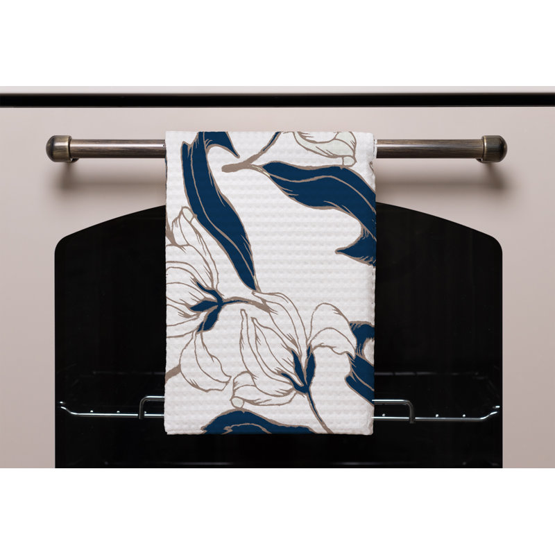 Cotton Floral Waffle Kitchen Towel