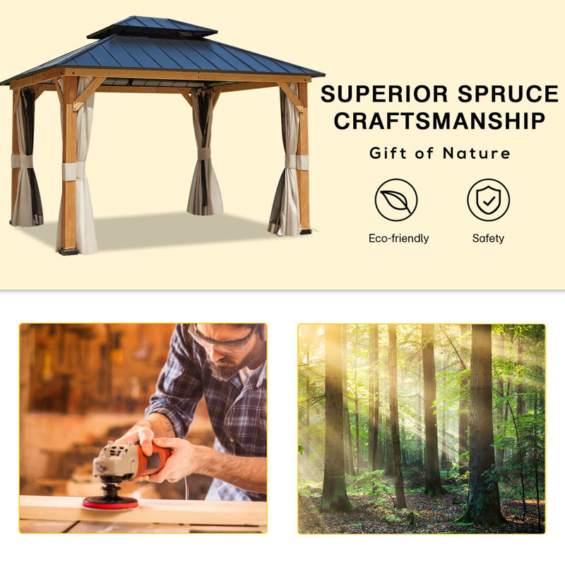  13 Ft. W x 11 Ft. D Patio Gazebo