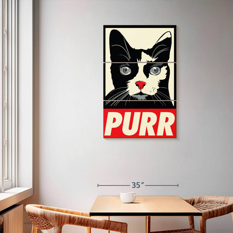 Brampt Purr Propaganda, 57" H x 36" W