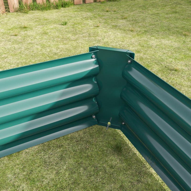 Raised Garden Bed Outdoor, Metal Raised  Rectangle Planter Beds for Plants, Vegetables, and Flowers, 6×3×1ft, Green