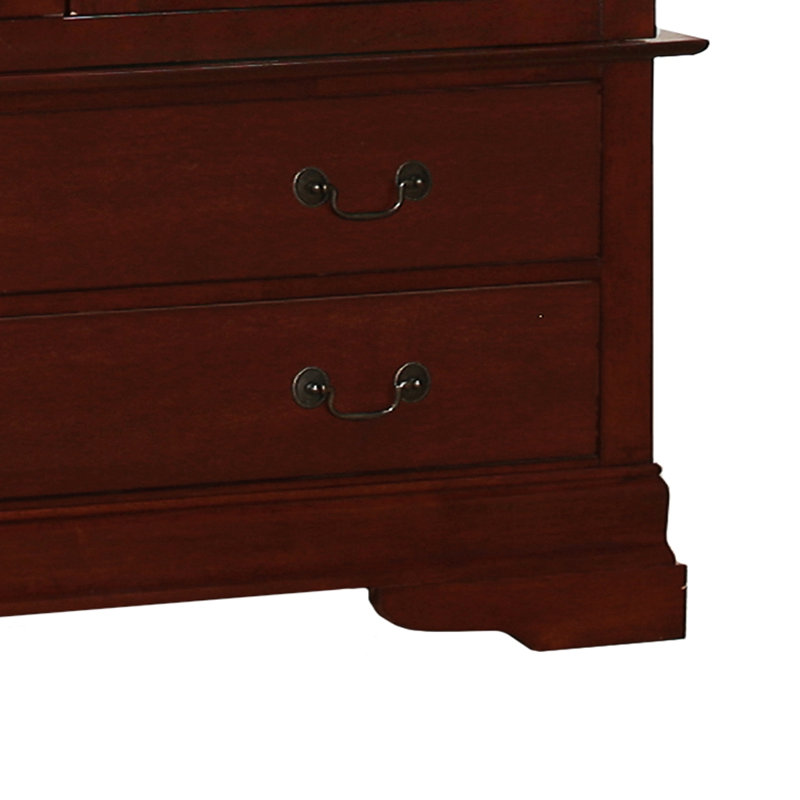 Armoire de rangement élégante en bois, Cerise foncée
