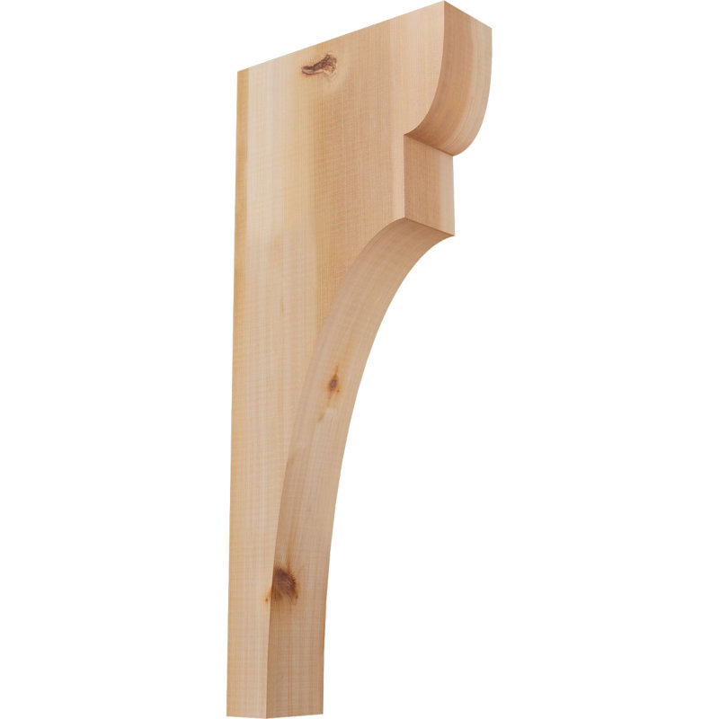 Yorktown Corbel, H 28 po x l 3,5 po x P 12 po, Cèdre rouge, Lisse