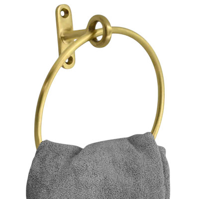 STYLENT Decor Solid Brass Towel Ring | Hand Towel Hanger, Round Towel Holder for Bathroom,Toilet,Kitchen Accessories Handmade & Minimalist Design