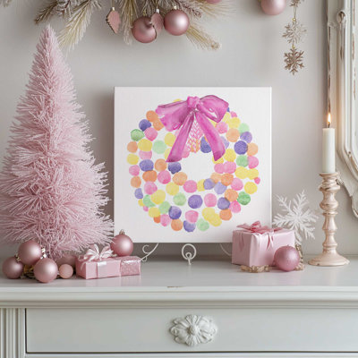Rainbow Wreath, reproduction sur toile dans un cadre