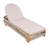 Outdoor Chaise Lounge Chair, Acacia wood Pool Chair with Adjustable Backrest and Cushion, Outdoor Lounge Chair for Beach, Yard, or Poolside (Beige rope)