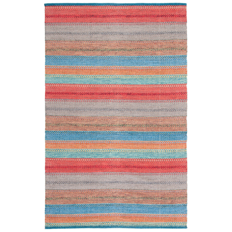 Tapis rayé en coton Montauk, Rectangulaire 3 pi x 5 pi