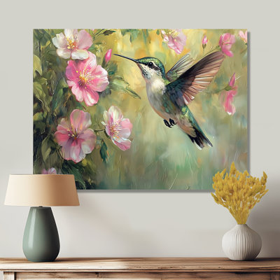 Colibri dans le jardin de la ferme I - oiseau, art mural