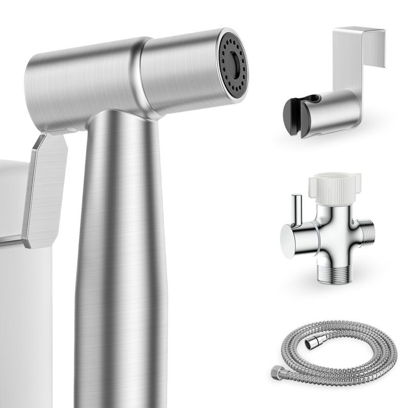 Handheld Bidet Sprayer For Toilet, Stainless Steel Jet Spray Kit Adjustable Pressure, Leak-proof Jet Spray, Feminine Wash & Muslim Shower, Wall/toilet Mount