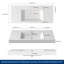 Lavabo de salle de bain mural double 47 po SMC
