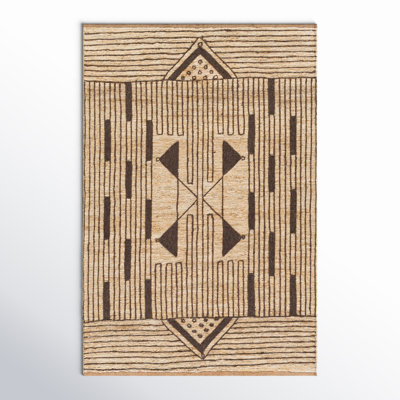 Boman Wheat Charcoal Hand-Knotted Jute Rug