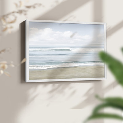 Soft Timeless Waves -Framed Print - Restickable