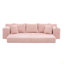 Très grand canapé sans siège à quatre places avec porte-gobelet et poches latérales, canapé-lit rembourré en velours côtelé avec 3 coussins, 2 coussins lombaires. Salon, chambre à coucher, sans assemblage, matériau respirant-366086516