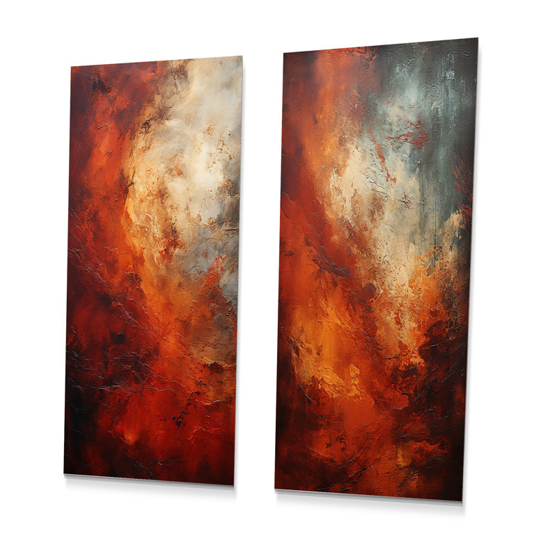 Planète mystérieuse Maroon Mars - planètes, ensemble d'art mural en métal, H 28 po x l 24 po