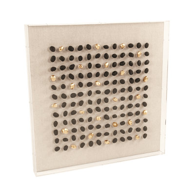 Gold Black Stone Wall Art Print