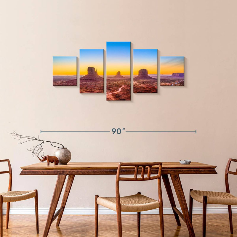 Monument Valley At Dawn, 34" H x 74" W