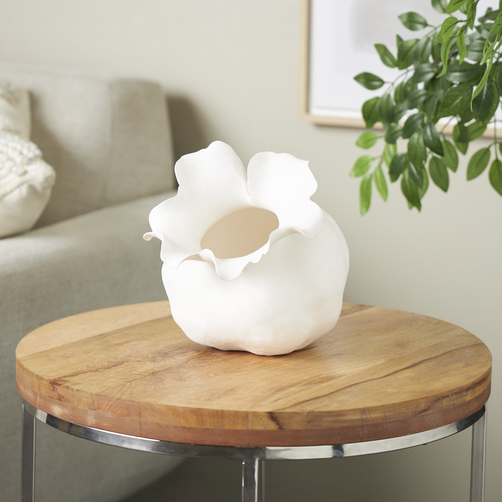 Bia Ceramic / Porcelain Table Vase, Cream