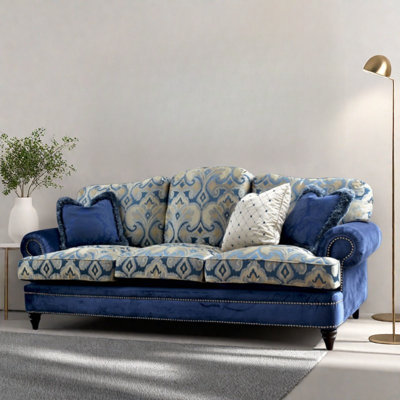 Simple Blue Casual Sofa