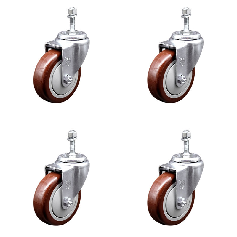 Ensemble de roulettes pivotantes en poly