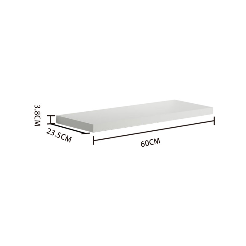 Barbabas Floating Shelf, 3.8cm H x 60cm W x 23.5cm D, White