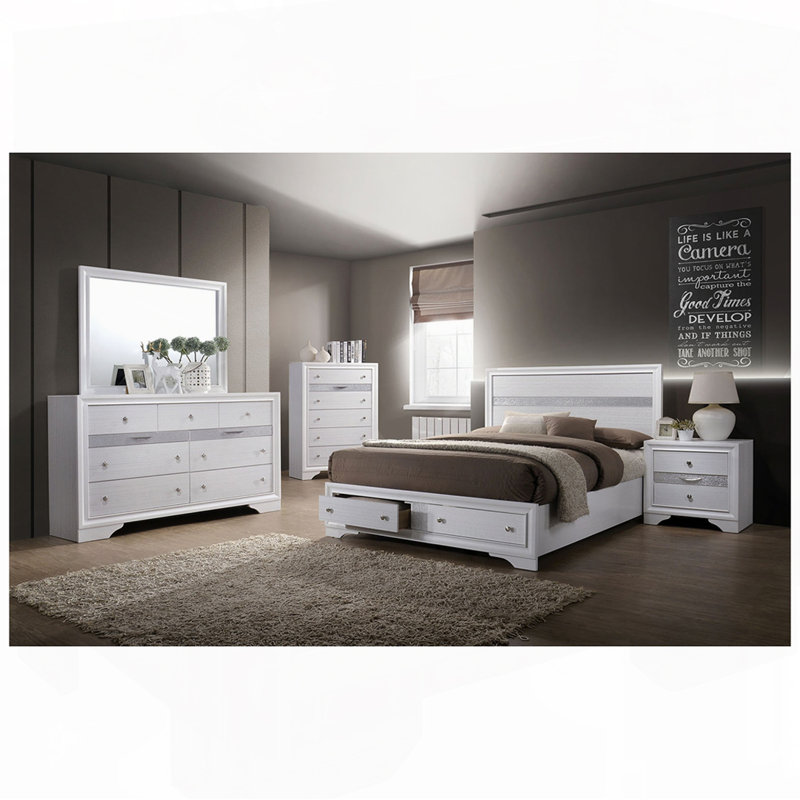 Table de chevet 1pc, Blanc