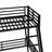 Twin/Full Black Metal Floor Bunk Bed, Heavy - Duty, Space Saving In Guest Spaces, Noise Reducing, Low For Young , Full Length Guardrails, Trustworthy Build Twin Over Duty Teens, Adults, Reduced-2004452371