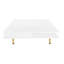 Table basse exquise à haute brillance avec 4 pieds et 2 petits tiroirs, table centrale carrée à 2 niveaux pour le salon-2015236413