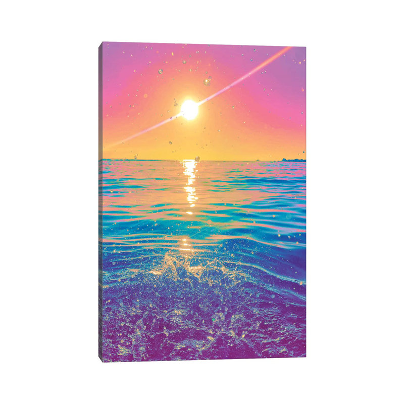 Sun Shower by Nathan Head - Print on Canvas, White Framed, 66.04cm H x 45.72cm W x 3.81cm D