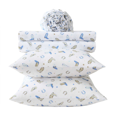 Wrangler Kids Rodeo Star Blue Sheet Set