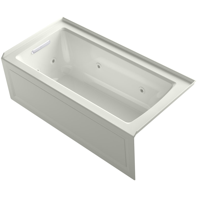 Archer 60" x 30" Alcove Whirlpool, Dune, Left
