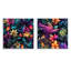 Buglosse - Ensemble de 2 collages carrés botaniques abstraits-101846424-101846422