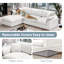 Canapé modulaire Cloud Couch pour le salon, très grand coussin de duvet rembourré, sièges profonds rembourrés modernes, housse amovible pour un nettoyage facile-1249378633