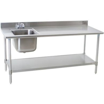 60" L x 24" W Free Standing Bar Sink with Faucet