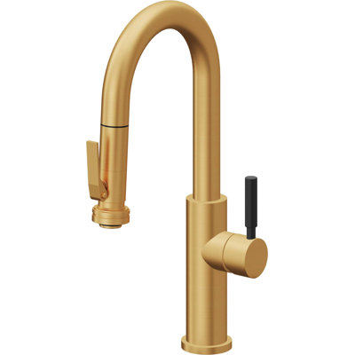 Corsano Contemporary Pull Down Prep/Bar Faucet with Squeeze Sprayer and BST Series Handle