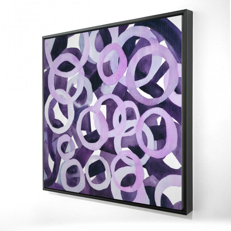 Anneaux mauves abstraits | Décoration sur toile encadrée