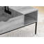 Table basse, L 42 po, rectangulaire, cocktail, plateau relevable, gris, métal, contemporain, moderne-87844862