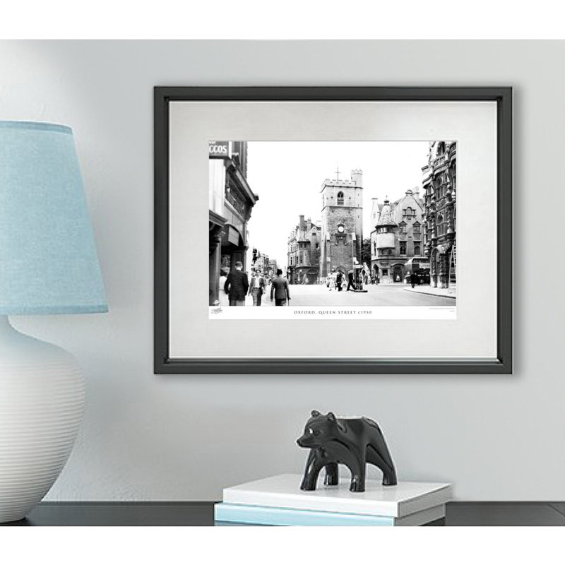 Oxford, Queen Street C1950 by Francis Frith - Single Picture Frame Print, 40cm H x 50cm W x 2.3cm D