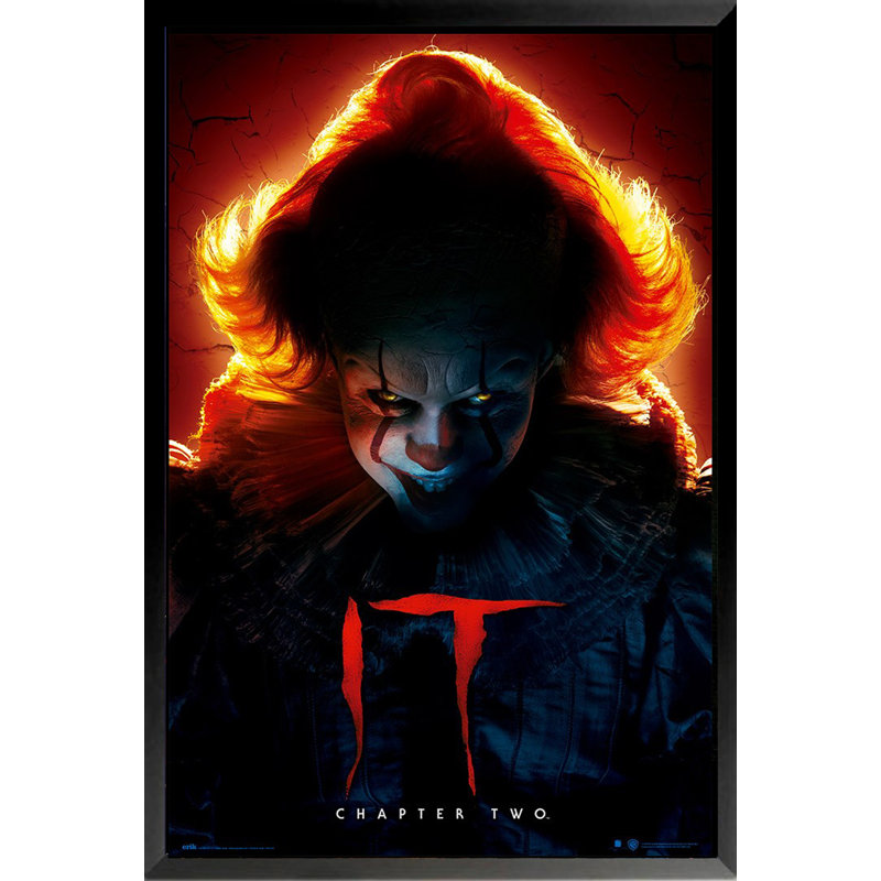 «Encadré», «King's It PennyWise», impression d'art sur toile 36 x 24, Pennywise Clown, film effrayant
