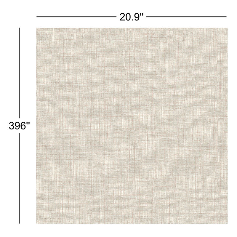 Ingrid 33' L x 20.5" W Wallpaper Roll, Taupe