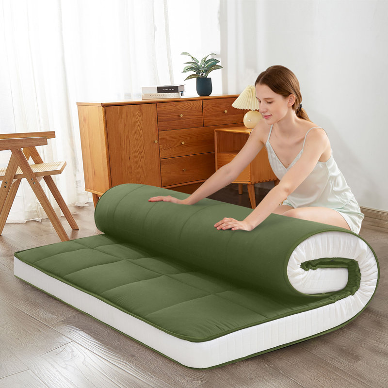 Antranigian 6" Thick Japanese Futon Mattress, Twin, Green